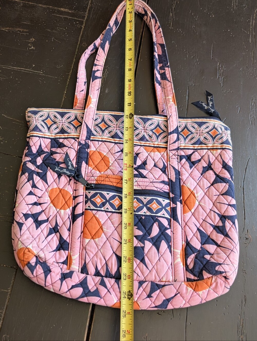 Vera Bradley Villager Tote Retired "Loves Me" Paisley Pattern Boho Cottagecore - Picture 6 of 8